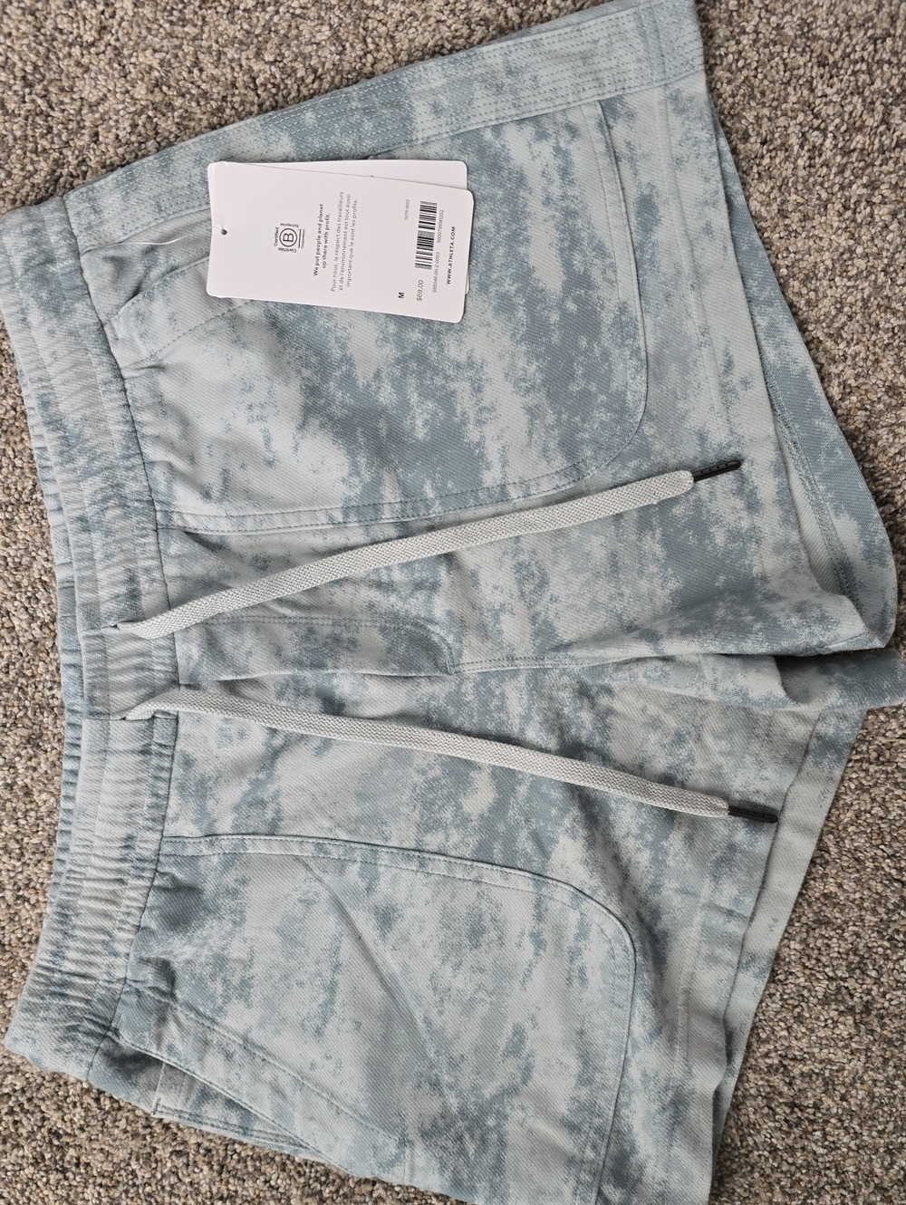 Athleta Medium Light Blue Tie-Dye Farallon Shorts